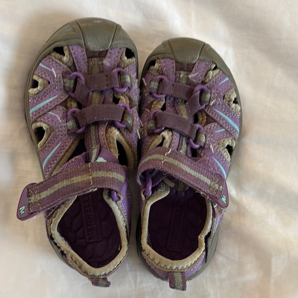 Merrell Purple and Brown Sandals with Adjustable Straps